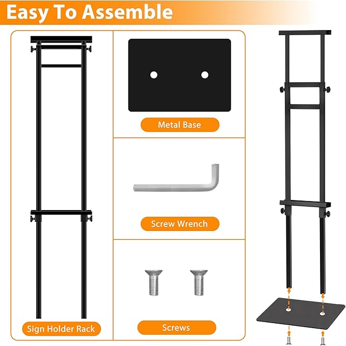 Poster Stand Heavy Duty - Adjustable Poster Board Stand Double-Sided Poster Stands for Display Foam Board Sign Stand Holder, Pedestal Sign Holder Floor Stand Height Up to 80 Inch, 2 Pack