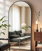 71"x32"Floor Mirror Full Length,Arched Full Length Mirror with Stand,Full Body Mirror,Hanging or Large Leaning for Bedroom Living Room Black