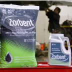 Zorbent Oil Spill Absorbent | 1 Cu Ft Bag Absorbs up to 6 Gallons of Liquid. Replaces 98 lbs of Clay. Non-Toxic, Low-Dust, with Cleaning Agent. For Fast Industrial Spill Cleanup.