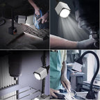 LED lathe Work Light, 20in Flexible Gooseneck Lamp with 28LEDs, 1200 Lumen Machine Light for LatheCNc Milling Drill Press Sewing Machine IndustrialLighting,120V(Base with 4screw holes)