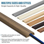 Floor Cord Covers for Wires 3.3FT Cable Hider Wire Cover Self Adhesive Cord Hider Floor for Offices, Homes, Workshops, Warehouses Cable Cavity 0.39" W x 0.27" H