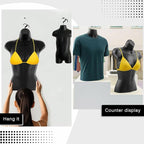 8 Pcs Black Mannequin Torso Forms, Male Female Child & Toddler Torso Hanging Mannequin Body Family Set Hollow Plastic Forms for Tshirt Display Retail Store Countertop Craft Shows Exhibitions