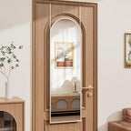 Full Length Door Mirror, Wall Mounted Wall Mirrors, 50"X16" Arched Behind Door Mirror for Use in Living Rooms, Rooms, Bedrooms, Cloakrooms, etc. Durable & Stylish Home Decor (White)