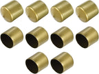 uxcell 10pcs Rubber End Caps 36mm ID Vinyl Round End Cap Cover Screw Thread Protectors Gold