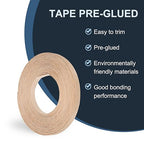 PATIKIL Red Oak Edge Banding, 1/2 in x 49.2 ft Wood Veneer Tape, Pre-glued Flexible