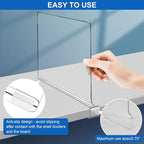 Acrylic Shelf Dividers for Closet Organization 10PCS Closet Shelf Divider Closet Dividers for Shelves Shelf Organizer for Closet Shelf Organizer for Wood Closet Separator Clear
