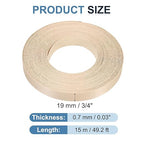 PATIKIL Maple Edge Banding, 3/4 in x 49.2 ft Wood Veneer Tape, Pre-glued Flexible