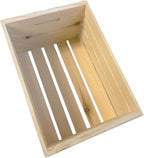 Wilson Large Wooden Pine Crate for Storage and Decoration at Home, Office, Kitchen, Bedroom, and Retail (12.5"x9.625"x17.875")(1) SINGLE CRATE