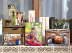 ILYXY 5 Pack Acrylic Frame 8x10, 20% Thicker, 24mm Thick Frameless Clear Picture Frame, Double Sided Magnetic Photo Frame, Free Standing Desktop Display Stand Acrylic Picture Frames