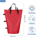 PATIKIL Canopy Weight Sand Bags, 4 Pack 112 Lbs Total Extra Large Weights Bags Waterproof Tent Leg Weights Sandbags for Outdoor Canopy Tent Sun Shelter Patio Ladder Red (18x9")
