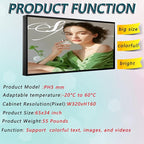 P5 Outdoor LED Sign 65"×34" – Full Color Scrolling Display Board with WiFi/USB Control, 320×160 High Resolution, IP65 Waterproof for Storefront Advertising