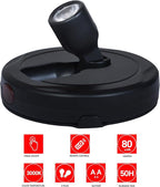 Battery Operated LED Spotlight, Picture Spot Lights, Indoor Uplighting, Puck Lights with Remote, Plants Tree Spotlight, Display Light for Paintings Dartboard Portrait Frame-Black