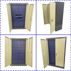60 Drawer Parts Cabinet with Doors GarageOrganizer Steel ABS Materials for Parts Storage Drawer Size 7.8 * 3.9 * 1.9 Inch