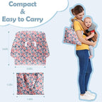 Shopping Cart Cover for Baby Girl Boy 2-in-1 High Chair Water Resistant High Chair Cover Blue Sailboat Gender Neutral Cart Cover for Babies Padded Grocery Cart Cover for Baby