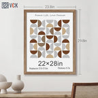 VCK 22x28 Frame 5 Pack - Brown Walnut, Natural Textured Solid Wood Poster Picture Frame, Wall Mounting Hanging