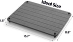 Stone Dish Drying Mat for Kitchen Counter, Water Absorbing Bathroom Tray Sink Organizer, Diatomaceous Earth Countertop Dish Rack Riser Sponge Holder Soap Dish, Dark Gray, 16" x 12"