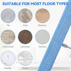 48" Microfiber Pad for Rubbermaid Commercial 48 Inch Mop Head - 4 Pack Replacement Wet & Dry Commercial Reusable Cleaning Mop Refills Fit for Any Microfiber Flat Mop System 48"