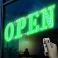 40" x 14" Large LED Open Signs with Remote Control 14 Modes Dimmable Open Sign for Business Window Stores Retail and Restaurant Green