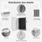 Outdoor Electrical Junction Box, ABS Water Resistant Enclosure with Internal Mounting Panel & Hinged Cover, 15.7" H* 11" L* 4.1" W