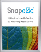 SnapeZo Photo Frame 18x24, Silver, 1.25 Inch Aluminum Profile, Front-Loading Snap Frame, Wall Mounting, Professional Series
