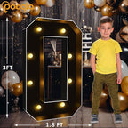 Pooqla 3 FT 4 FT Marquee Light Up Letters, Black Giant Letter Sign Marquee Letter Lights, Big Mosaic Letters Numbers for Balloons Birthday Party Anniversary Wedding Decorations, 3FT Letter O