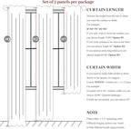 102 Inch Long Gray Blackout Curtains for Bedroom 2 Panels Set, Natural Linen Pleated Floor to Ceiling Thermal Drapes Hooks Rings Back Tab 50 x 102 Inches Length Textured Window Drapes Decor