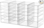 Desk Organizers And Accessories With 22 Drawers, 4 Pack Office Desktop Drawers, Plastic Makeup Organizer Containers Bins With Drawers Desk Organization, Bathroom Organizers Storage Case Box Cube