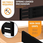 6 Pack Drawer Dividers 6 Inch High, 11”-17" Adjustable Bamboo Organizers Large Expandable Drawer Separators for Cloths, Dresser, Bedroom, Bathroom, Baby Drawer, Office & Kitchen Utensils (Black)