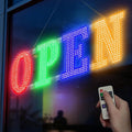 40'' x 14" Large Open Signs for Buisness, Remote Control and Adjustment Brightness & Speed - 14 Mode, LED Open Closed Sign for Bar Store Restaurant Office Hotel Salon Red&Green&Blue&Yellow