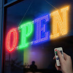 40'' x 14" Large Open Signs for Buisness, Remote Control and Adjustment Brightness & Speed - 14 Mode, LED Open Closed Sign for Bar Store Restaurant Office Hotel Salon Red&Green&Blue&Yellow