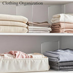 Shelf Dividers for Closet Organization: 12" Tall Acrylic Closet Dividers for Shelves - Clear Free Standing Shelf Separators for Clothing Sweater Purse