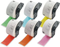 BETCKEY - Large Address Labels Replacement for Brother DK-1208 (1.4 in x 3.5 in), Compatible with Brother QL Label Printers [6 Rolls/2400 Labels, Mixed]