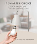HarvestLand Steady Silver Reading Lamps for Bedside Table – Adjustable Industrial Table Lamp with Solid Base, Lamp for nightstand, Desk Lamp Home Office, Mid Century Modern Reading Lamp Style