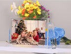 NIUBEE 5x7 Acrylic Picture Frame 5 Pack, 20% Thicker Block Clear Double Sided Photo Postcard Display