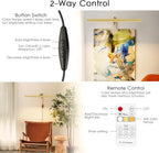 Glod LED Picture Lights for Paintings Plug in,15.75 Inch Adjustable Art Light for Display Art Work, 3 Color Lighting, Plug in Picture Light with Remote for Frame Dartboard, Gold