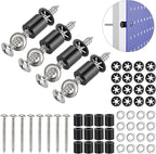 43 Set (172Pcs) Pegboard Mounting spacers and Screws Kit, Peg Boards Installation Hardware Accessories. Include Sturdy Screws, Spacers,Washers and Lock Clips for 1/8 Inch and 1/4 Inch Pegboard