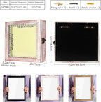 TJ.MOREE Flowers Shadow Box Display Case 12 x 12 Shadow Box Frame with Glass Window Door Farmhouse Picture Frame Wedding Bouquet Memorabilia Photos Memory Box for Keepsakes - White Pink