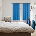 BGment Room Darkening Curtains 45 Inches Long - Grommet Thermal Insulated Drapes Window Treatment Curtains for Bedroom, 2 Panels, 52 x 45 Inch, Classic Blue
