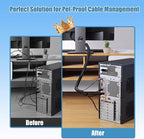 1/2 inch Cord Protectors from Pets No Chew, 10ft Wire Protector Cord Covers for Pets, Flexible Cable Sleeve Cord Management for TV/Computer/Electric Wires/Phone Charging Cables
