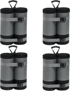 COOS BAY Canopy Weights Set of 4, 180 lbs, Sand Bags for Weight, Sandbag Weights for Canopy Tent Legs, 600D Heavy Duty Gazebo Weights, Sand NOT Included, Gray