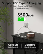 EZVALO LED Wall Mounted Lights, 5500mAh Rechargeable Wall Sconces Lamp, 3 Color Temps & Remote and Touch Control, 360°Rotation Dimmable Cordless Wall Light for Bedroom Reading Study (3 Pack Walnut)
