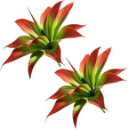 Artificial Agave Faux Agave 12.2In Fake Greenery Outdoor Artificial Plant Fake Plant for Indoor Home Decoration Plastic Plant Outdoor Decoration Front Porch Decor Simulation Plants，2Pack， Red