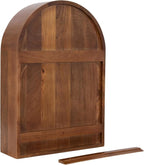 Kate and Laurel Arcott Modern Arched Wall Shelf, 18 x 26, Walnut Brown, Transitional Arch Wall Shelves for Over-The-Toilet Storage or Entryway Storage Shel