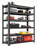 Adjustable 6-Tier Garage Shelving, Heavy Duty Steel Storage Rack, High Load Capacity, Ideal for Garage, Warehouse, or Home Organization (6-Tier 78" H x 40" W x 18" D)