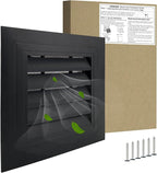 12"*12" Gable Vent,Aluminum Alloy Wall Vent Shed Vents,with Removable Strainer and 180 Degree Opening Angle.Ideal for Attic,Shed,Garage,Play House,Coop.[Inside Dimensions:9.5"w X 9.5"h]-Black 1 Pack
