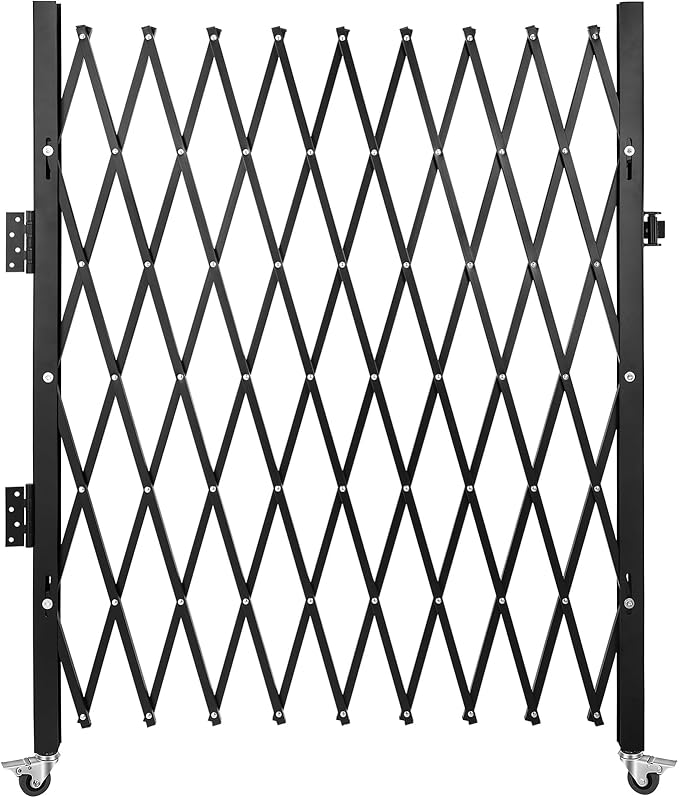 VEVOR Single Folding Security Gate Folding Door Gate 75" W x 51.57" H Scissor Gate
