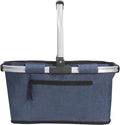 Picnic Basket, SIYUAN Shopping Basket with Handle 22L Collapsible Grocery Basket Portable Folding Basket for Marketing Reuasble, Blue