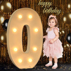 3FT Marquee Numbers, Large Marquee Numbers, DIY Giant Letters for Baby Shower, Birthday Party Backdrop Decor Wedding Engagement Party, Pre-Cut Foam Board Number 0