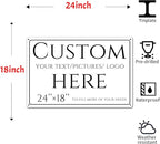 Custom Sign, personalized metal sign，Aluminum Weatherproof Metal Sign Large Sizes, Reflective,Customize for Office, Business, Workplace, office, Home, Delivery Signs(24 * 18 Inch)
