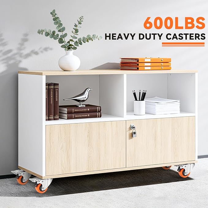 WBD 2" Plate Caster Wheels Set of 8, Heavy Duty Casters with Brake, 1200 Lbs, Safety Dual Locking, Industrial Swivel Top Plate Casters Wheels for Furniture, Carts (Screws and Screwdriver)